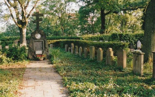 Ansicht der Kriegsgräberstätte Aschaffenburg-Altstadt