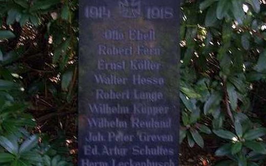 Ansicht der Kriegsgräberstätte Haan-Evangelischer Friedhof