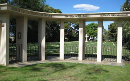 Ansicht der Kriegsgräberstätte Tatura/Australien