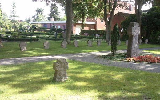 Ansicht der Kriegsgräberstätte Achim - Baden, Ev. - luth. Friedhof