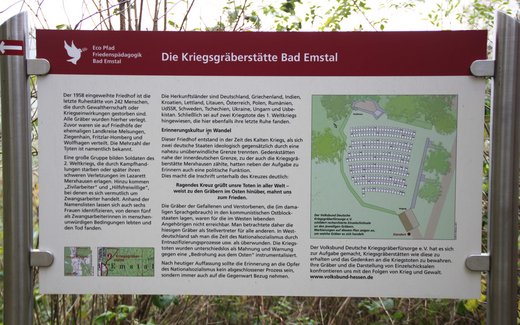 Ansicht der Kriegsgräberstätte Bad Emstal-Merxhausen Kriegsgräberehrenstätte