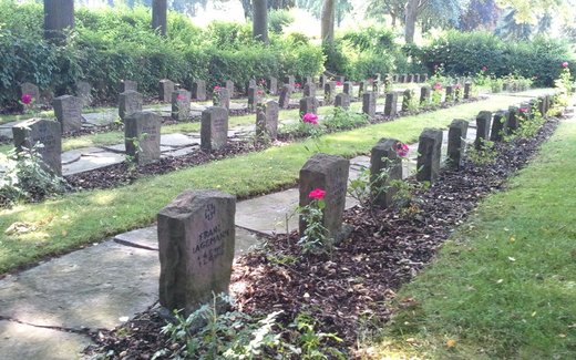 Ansicht der Kriegsgräberstätte Bad Nenndorf - Stadtfriedhof, Kriegsgräberstätte