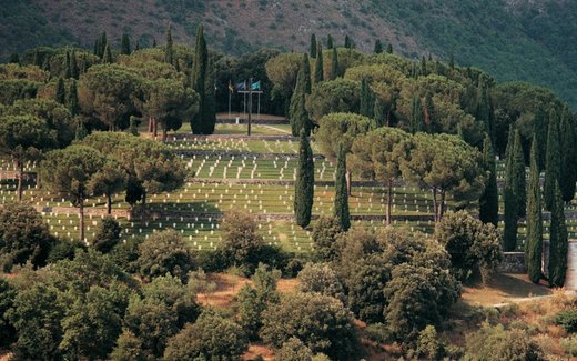 Ansicht der Kriegsgräberstätte Cassino