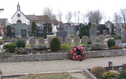 Ansicht der Kriegsgräberstätte Aub,Städt.Fdh.