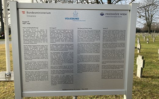 Ansicht der Kriegsgräberstätte Wien-Zentralfriedhof Gruppe 97