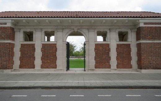 Ansicht der Kriegsgräberstätte Armentières,Cité Bonjean