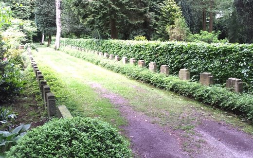 Ansicht der Kriegsgräberstätte Varel, Ev.- luth. Friedhof