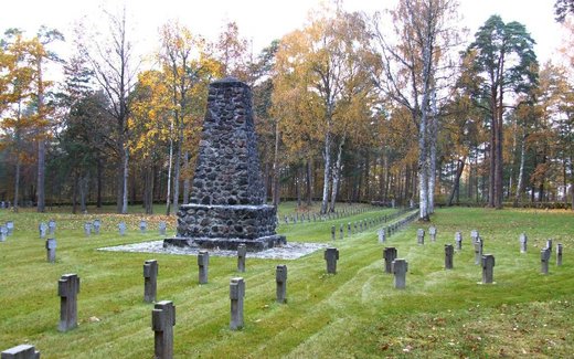 Ansicht der Kriegsgräberstätte Alkischken / Alkiskai