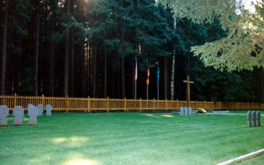 Ansicht der Kriegsgräberstätte Pacov