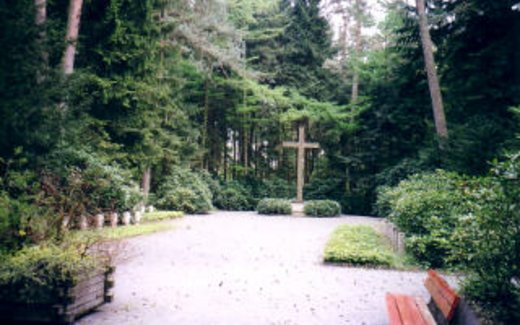 Ansicht der Kriegsgräberstätte Bad Lippspringe-Kriegsgräberstätte im Kurwald