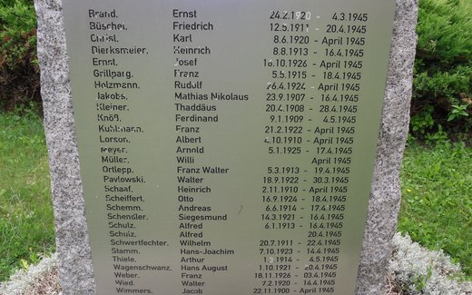 Ansicht der Kriegsgräberstätte Falkenhagen b. Seelow, kirchl. Friedhof