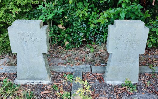 Ansicht der Kriegsgräberstätte Jade, Friedhof