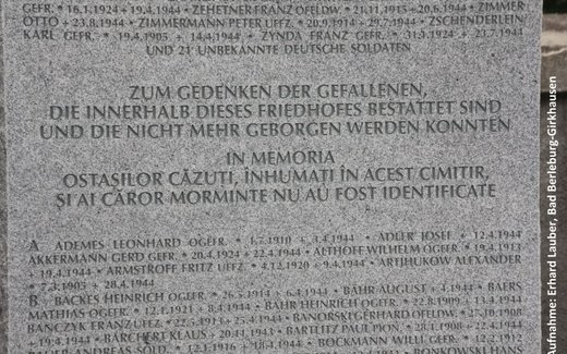 Ansicht der Kriegsgräberstätte Galati