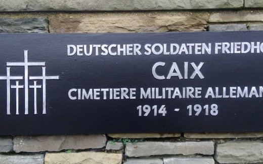 Ansicht der Kriegsgräberstätte Caix