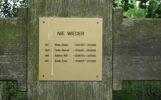 Ansicht der Kriegsgräberstätte Altlangsow / Langsow, Kommunalfriedhof Altlangsow