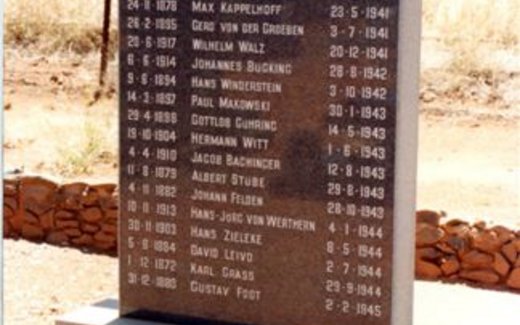 Ansicht der Kriegsgräberstätte Jan Kempdorp