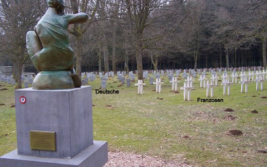 Ansicht der Kriegsgräberstätte Anloy-Heide