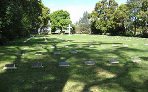 Ansicht der Kriegsgräberstätte Tatura/Australien