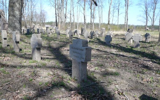 Ansicht der Kriegsgräberstätte Auput