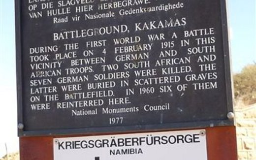 Ansicht der Kriegsgräberstätte Kakamas Südafrika