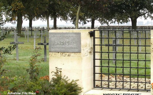 Ansicht der Kriegsgräberstätte Andechy