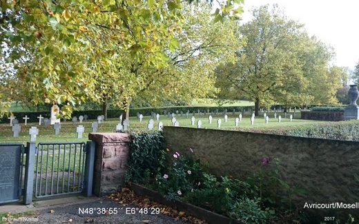 Ansicht der Kriegsgräberstätte Avricourt