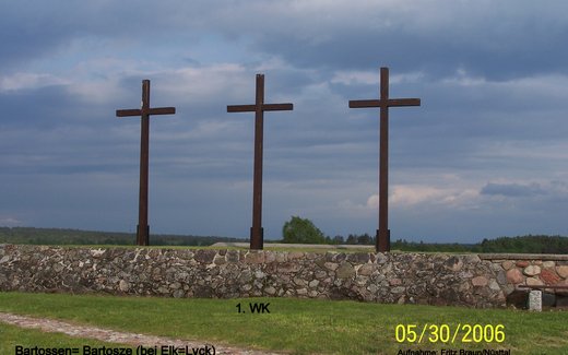 Ansicht der Kriegsgräberstätte Bartossen / poln. Bartosze /  dt. Bartendorf bei Elk (Lyck) 1. WK