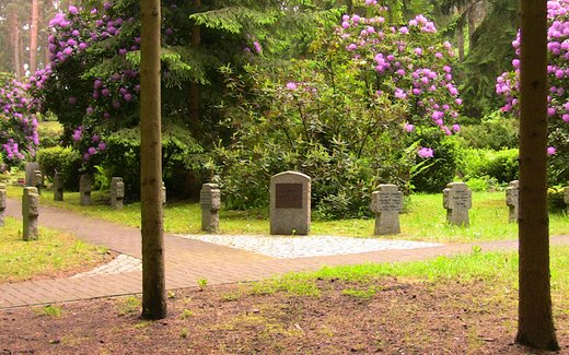 Ansicht der Kriegsgräberstätte Bad Saarow-Pieskow, Waldfriedhof