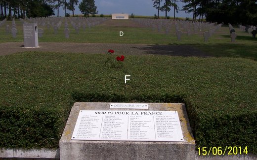 Ansicht der Kriegsgräberstätte Aubérive