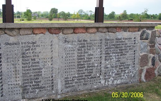 Ansicht der Kriegsgräberstätte Bartossen / poln. Bartosze /  dt. Bartendorf bei Elk (Lyck) 1. WK