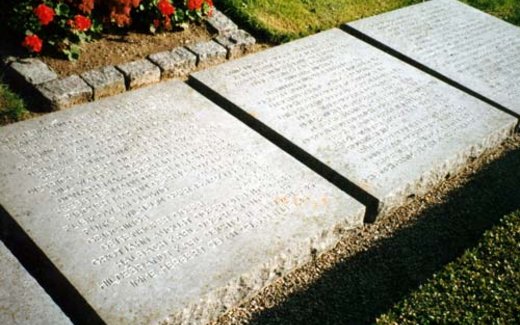 Ansicht der Kriegsgräberstätte Allinge