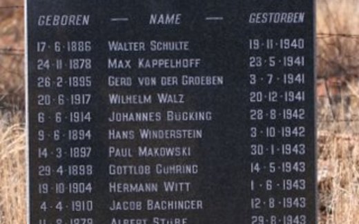 Ansicht der Kriegsgräberstätte Jan Kempdorp