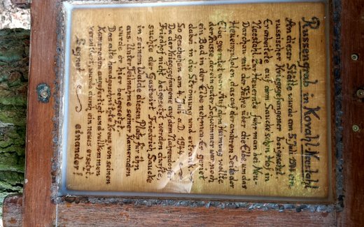 Ansicht der Kriegsgräberstätte Nahrendorf - Neestahl, Zwangsarbeitergrab im Wald