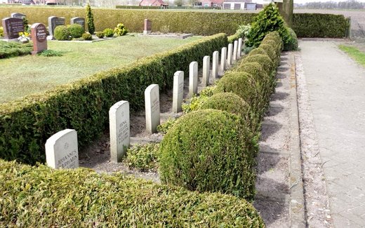 Ansicht der Kriegsgräberstätte Aurich - Middels, Ev.- luth. Friedhof