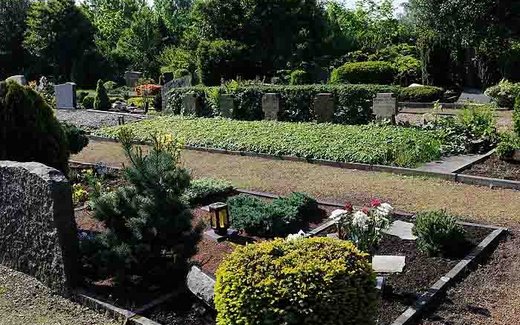 Ansicht der Kriegsgräberstätte Oberhausen-Königshardt-Evangelischer Friedhof