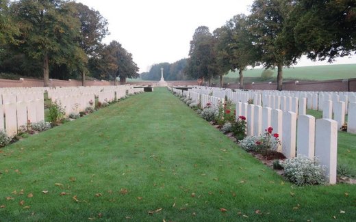 Ansicht der Kriegsgräberstätte Beaumont-Hamel-Ancre