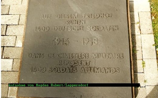 Ansicht der Kriegsgräberstätte Aussonce