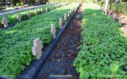 Ansicht der Kriegsgräberstätte Pachten, Zivilfriedhof
