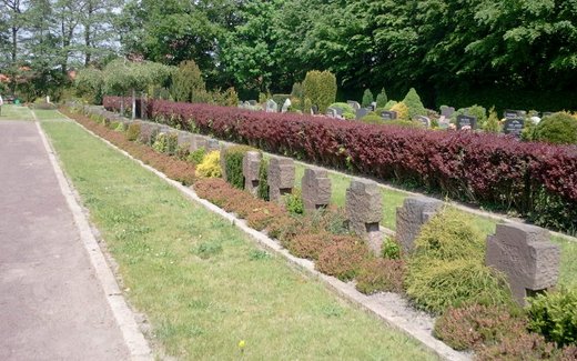 Ansicht der Kriegsgräberstätte Hage, Ev.-ref. Friedhof