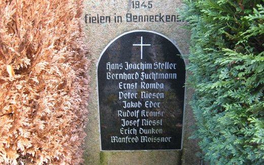 Ansicht der Kriegsgräberstätte Benneckenstein/Harz, Kommunalfriedhof